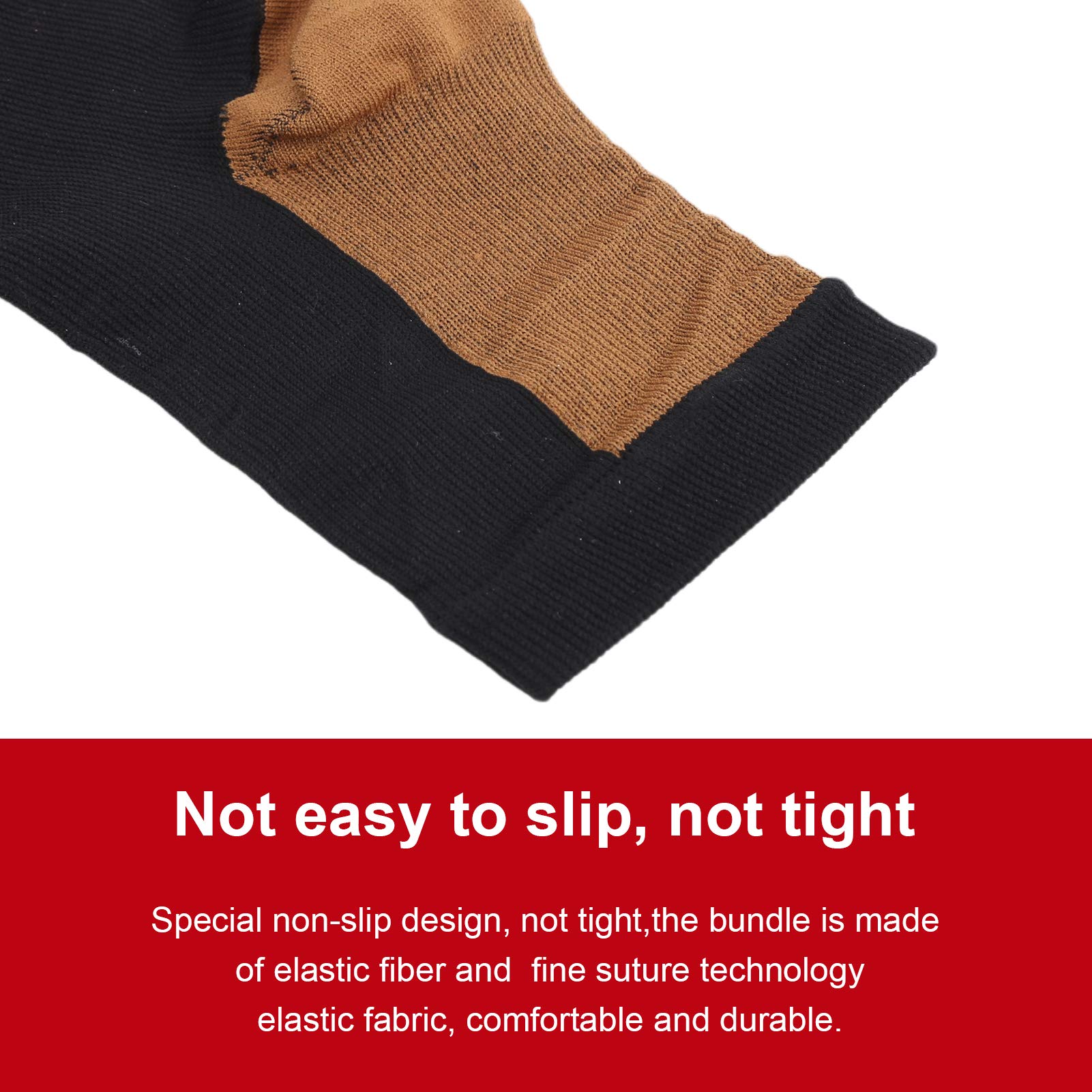 Keenso Compression Socks Zipper Mid‑Calf Length Sock Compression Stockings Slim for Women and Men Knee High Open Toe Firm Support Graduated Varicose Veins Hosiery(L/XL) - Image 2