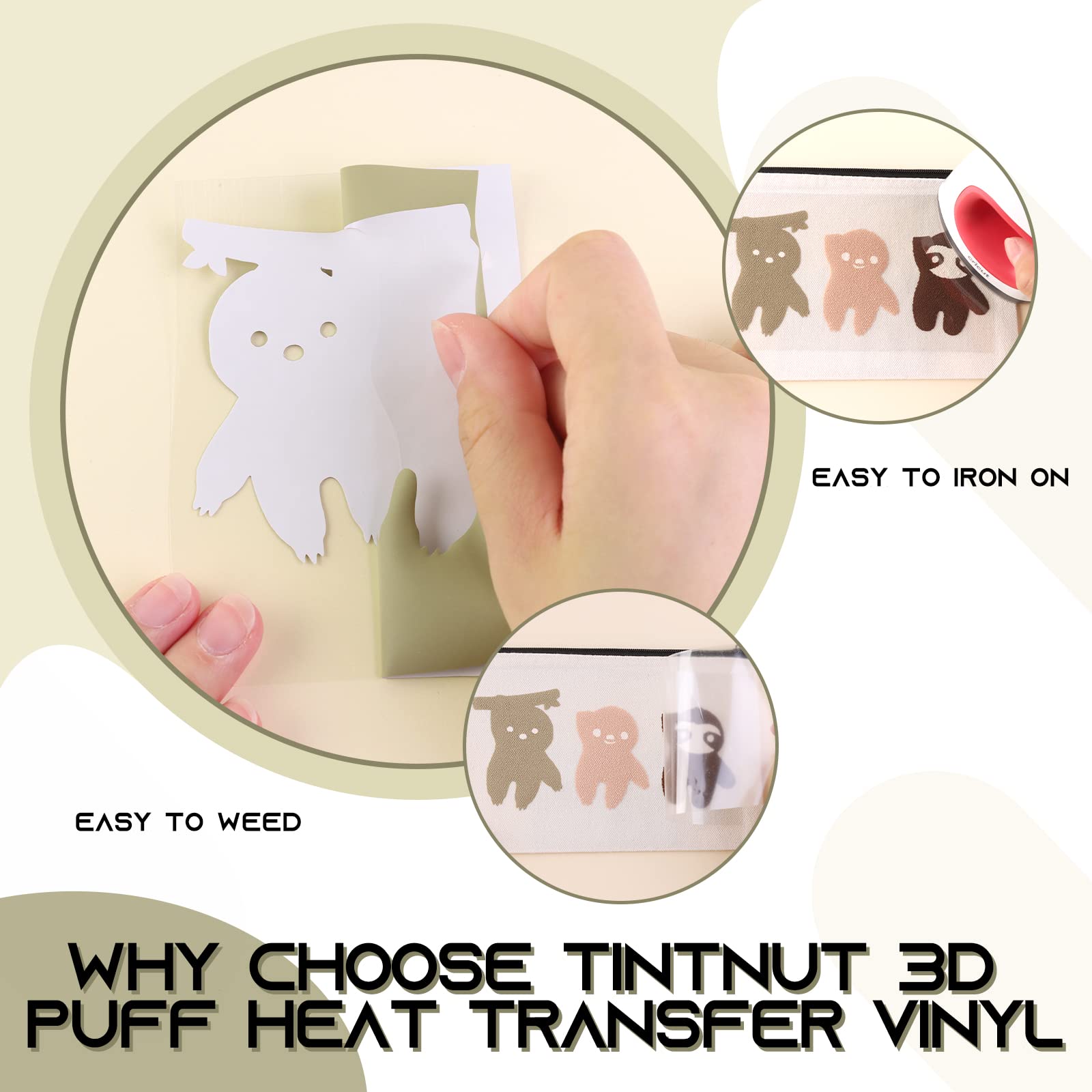 Tintnut Vinilo De Transferencia De Calor Con Bandera Americana, 10