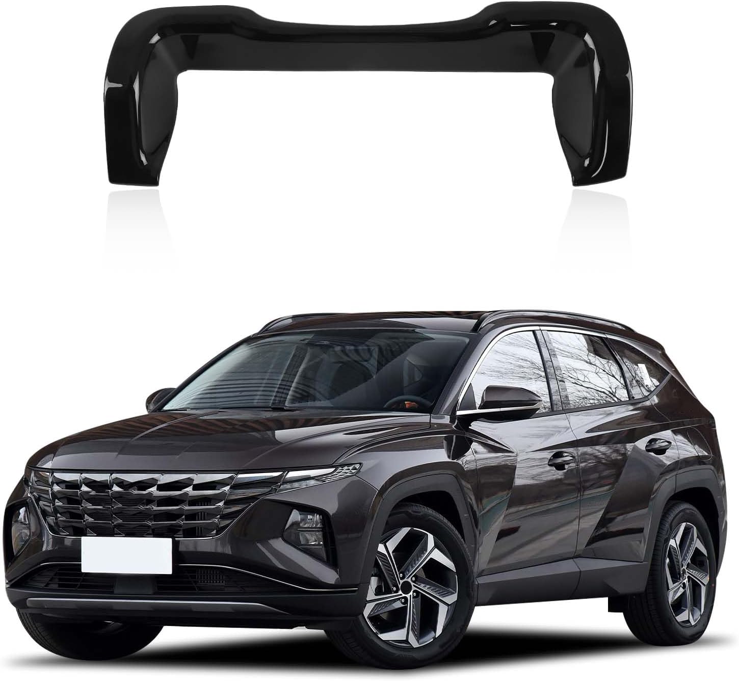 Dashboard Meter Panel Frame Trim for H-yundai Santa Cruz/Tucson 2022 2023 2024, ABS Center Console Dashboard Panel Decor Cover Accessories (Glossy Black)