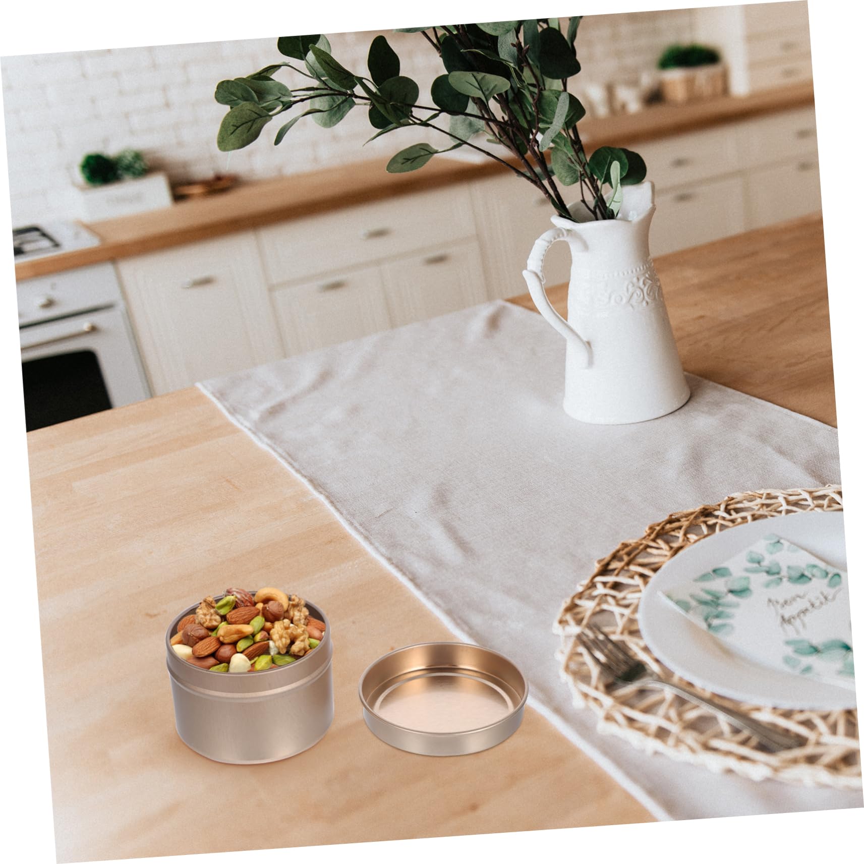 HOMSFOU 2 Sätze Roségold Kerzendosen Rund Auslaufsichere Nachfüllbare Candle Container Für DIY Kerzenherstellung Kosmetik Schmuckaufbewahrung Breiter Öffnung Vielseitig 12 Stück * 2