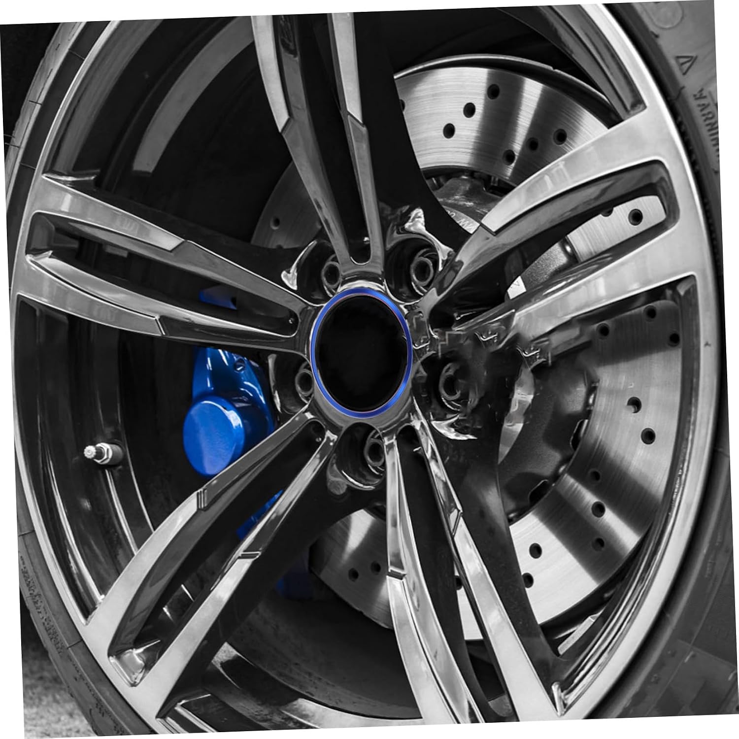 CHILDWEET 4pcs Ring for Automotive Car Tire Cap Ring Trim Aluminum Alloy Wheel Hub Cover Trim