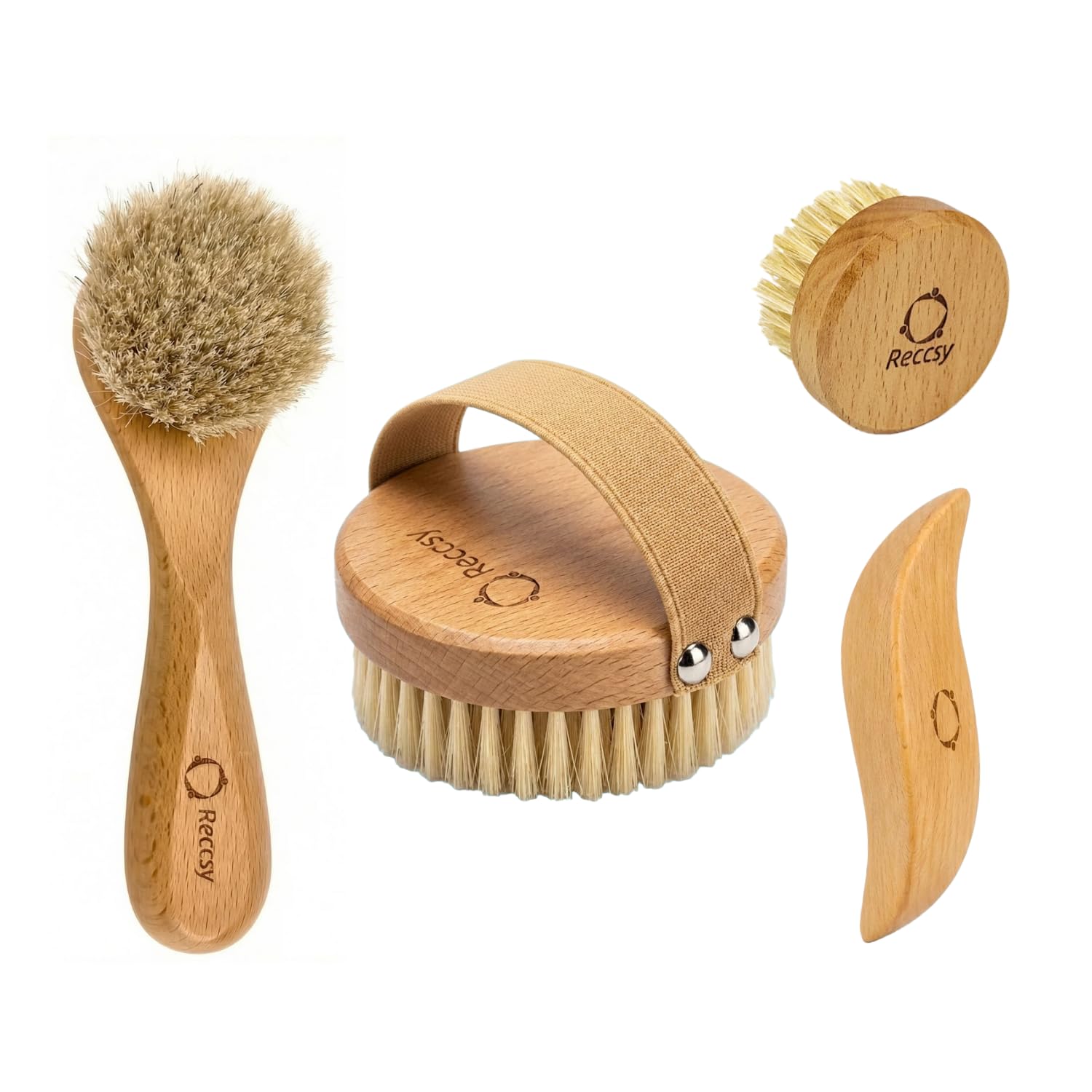 Reccsy 4pcs Dry Brushing Set