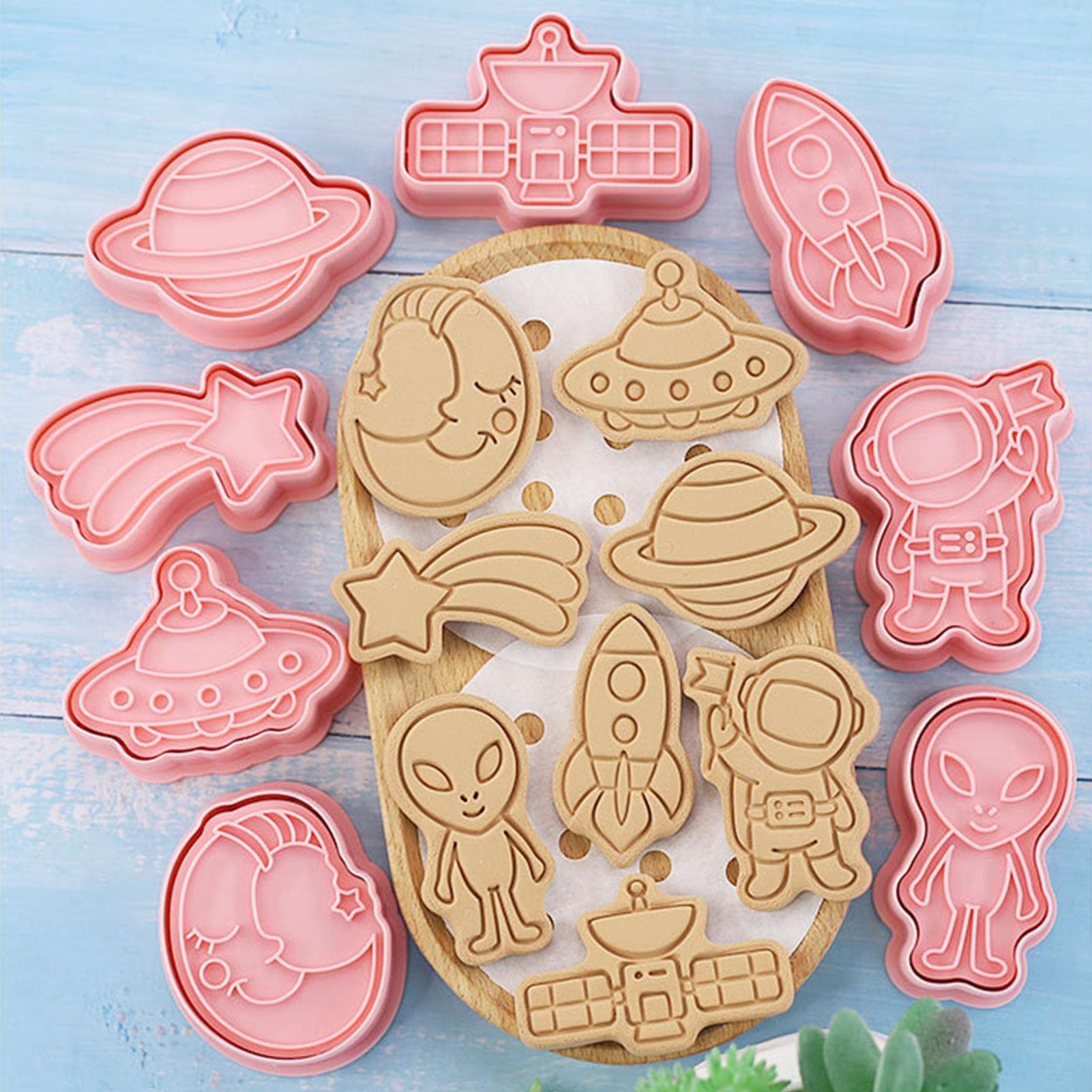 Musykrafties Set Di 11 Formine Per Biscotti A Tema Bebè E Baby Shower: Tagliabiscotti In Acciaio Inox Con Stencil Per Decorare