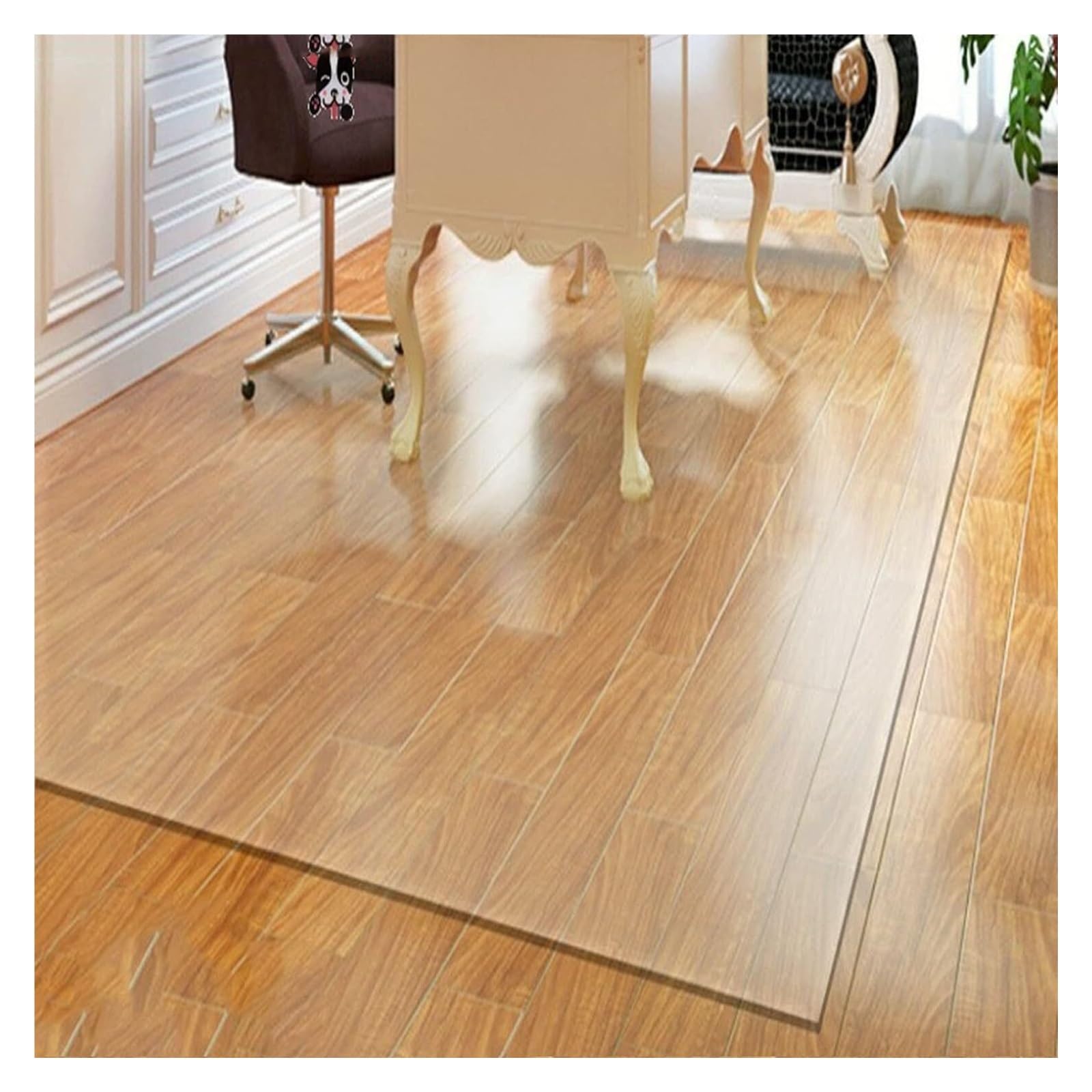 Fussbodenschutz Für Bürostuhl，Bodenmatte Bürostuhl Tischschoner Transparent，Schutzfolie Für Tisch，bodenschutzmatte Transparent(160cmX260cm/64 X104)