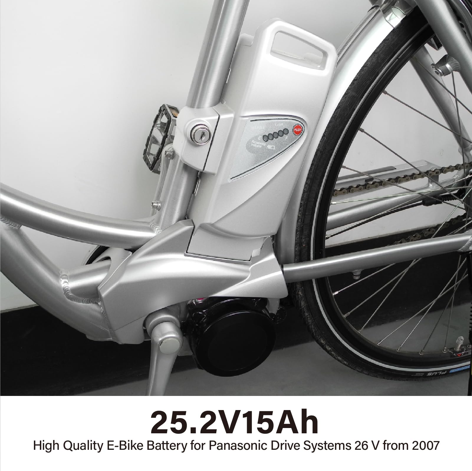 Zapasowy akumulator do roweru elektrycznego e-bike pedelec Panasonic 26V 15Ah (Kettler Flyer Kalkhoff KTM Rixe Victoria od 2007) firmy GTE