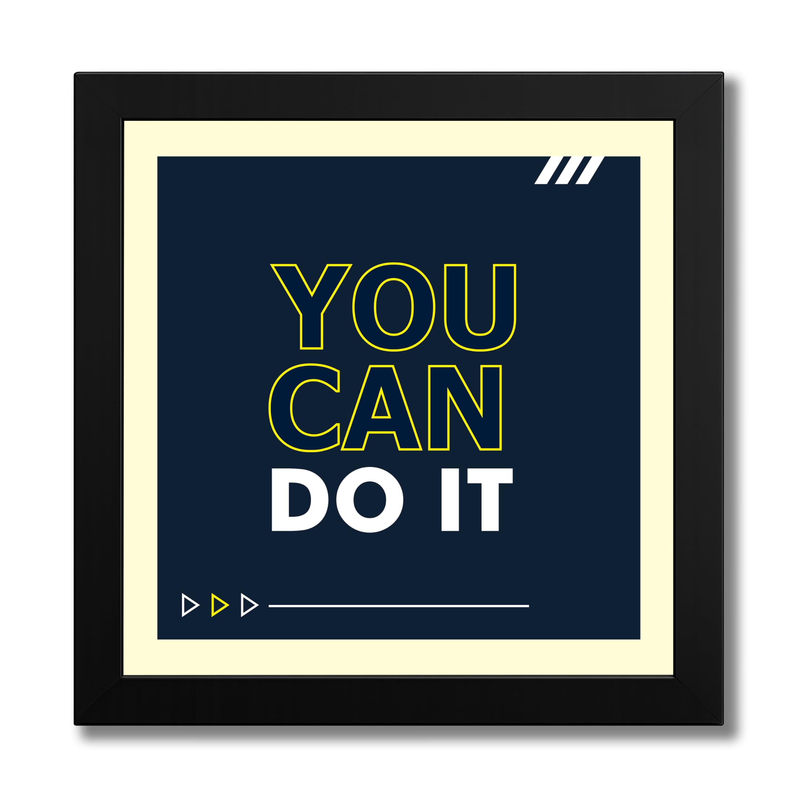 MODERN GALLERY MART Motivational Quotes Poster with Frame - Size 8x8 Inch Inspirational Wall Art Frame for Office, Bedroom & Home Decor (Motive_05)