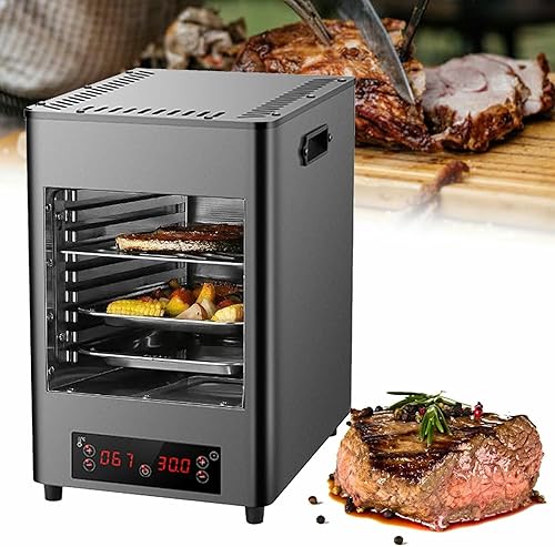 1700w Indoor Electric Steak Broiler, 8-Layer Countertop Oven with 30min