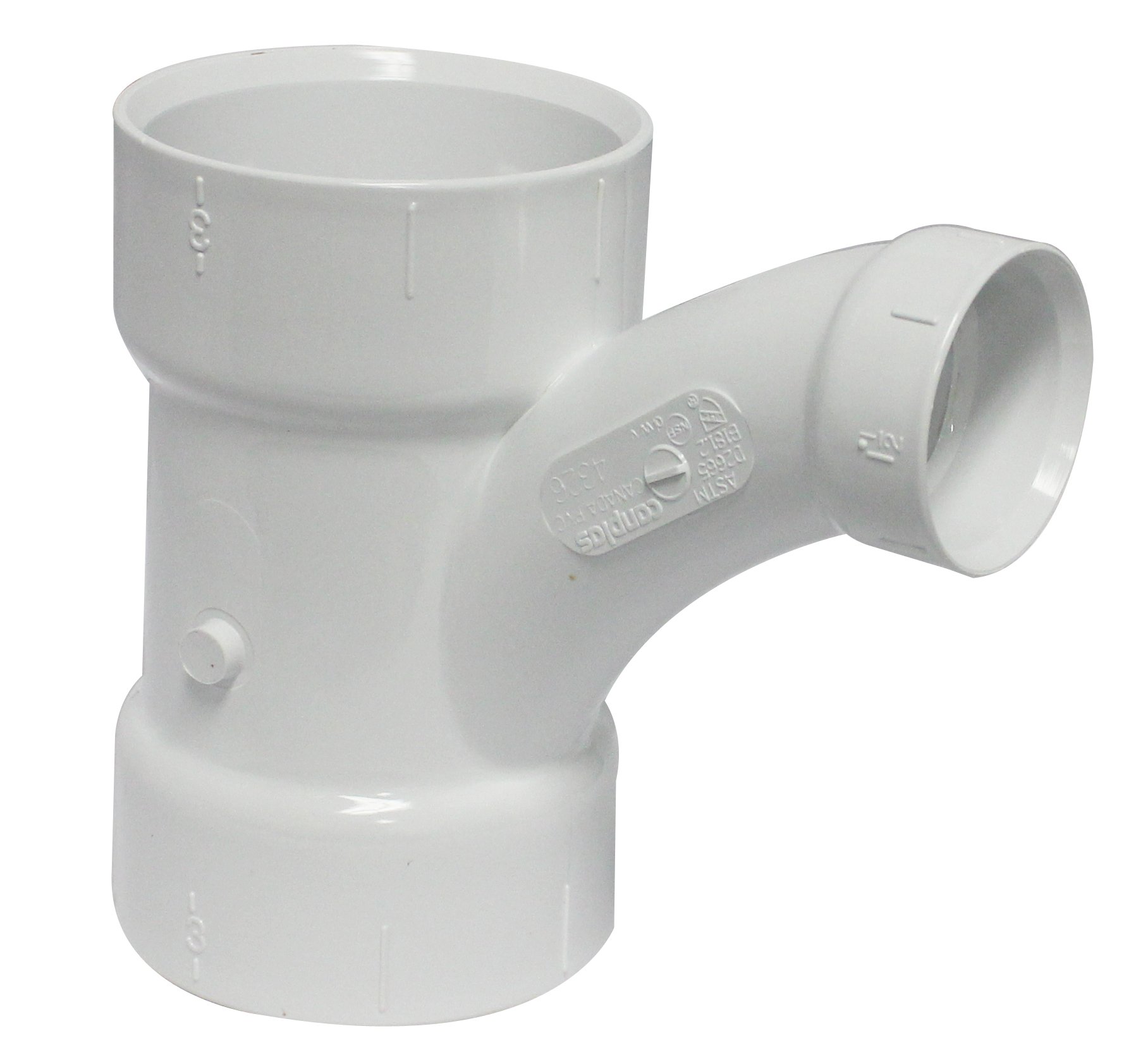 Amazon.com: Canplas 194326 PVC DWV Long Turn TY, 3 x 3 x 1.5-Inch