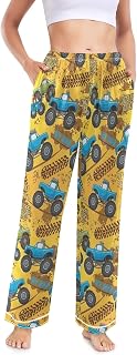 [ODAWA] Blue Trucks Pajamas Pants Women Elastic Waistband Pajama Pants Plus Size Women L