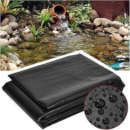 Image LXLIGHTS Flexible Fish Pond Liner, HDPE Tear Resistant Garden Black Pool Membrane, Waterproof Foldable Durable Impermeable Film For Ponds Streams Fountains, 62 Sizes Image LXLIGHTS Flexible Fish Pond Liner, HDPE Tear Resistant Garden Black Pool Membrane, Waterproof Foldable Durable Impermeable Film For Ponds Streams Fountains, 62 Sizes