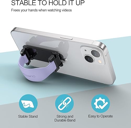 Miniatura 6 de SURITCH Correa de agarre para teléfono para la parte posterior del teléfono, soporte de silicona suave 2 en 1 para iPhone, Samsung y la mayoría de