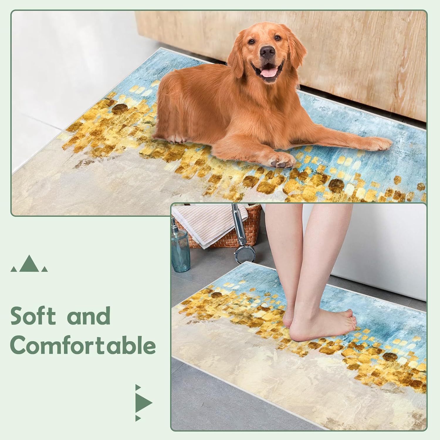 AYOHA Washable Runner Rugs for Hallway Entryway, 2' x 6' Non Slip Carpet Runner with Rubber Backing, Area Rug for Kitchen Bathroom Bedroom Laundry Room Aisles Balcony, Available for Custom Sizes