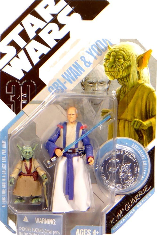 Star Wars 30th Anniversary Exclusive McQuarrie Concept YODA & OBI WAN KENOBI from 2007 San Diego Comic Con