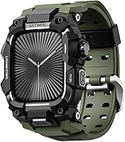Vista 15 de ULTIMAL - Funda resistente con correa para Apple Watch 49mm, compatible con Apple Watch Ultra 3/2/1, cubierta protectora a prueba de golpes de grado