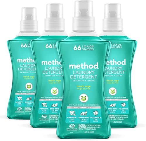 Method Liquid Laundry Detergent; Beach Sage Scent, Stain Remover; ;