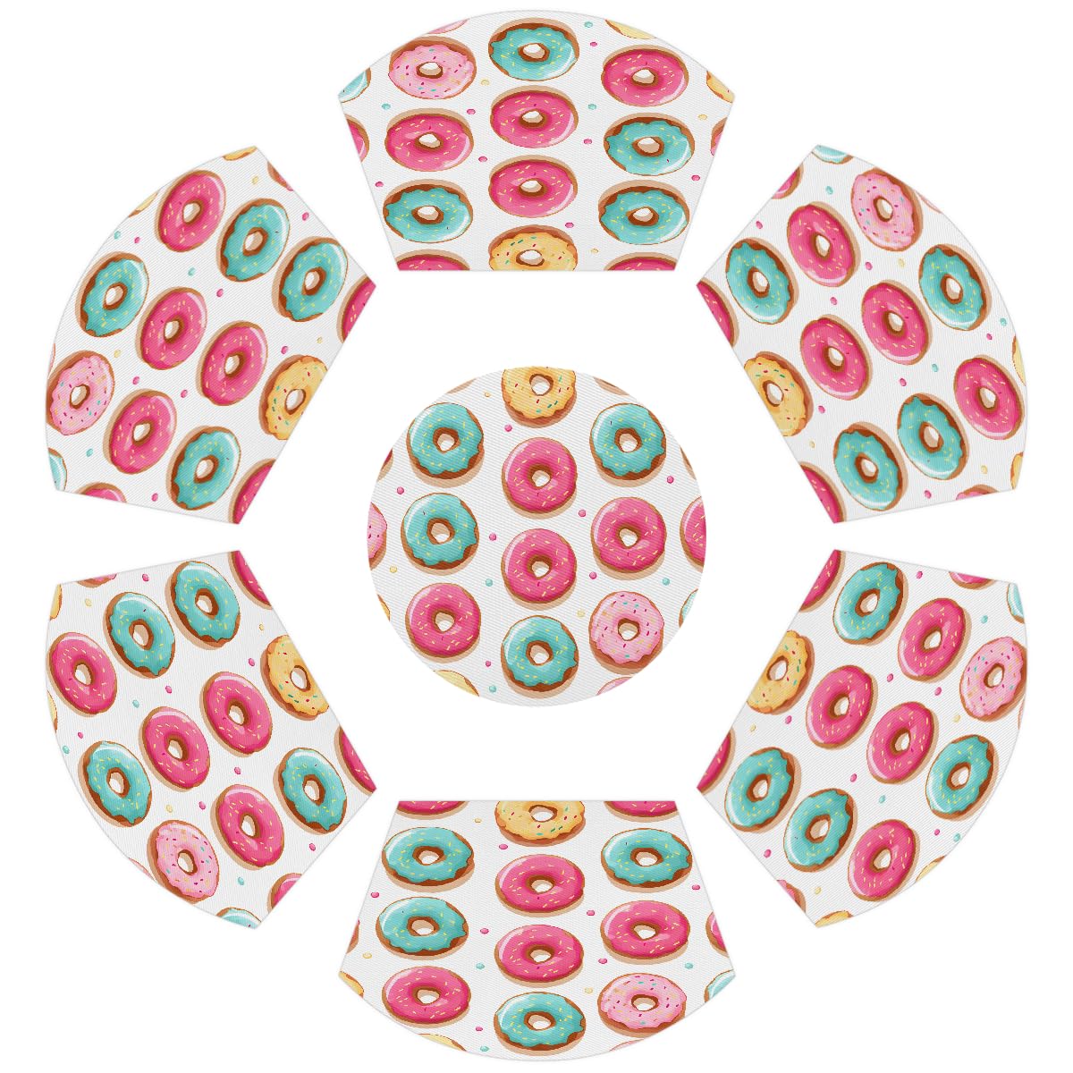 Sets de table lavables pour protéger les tables rondes des taches TropicalLife en PVC