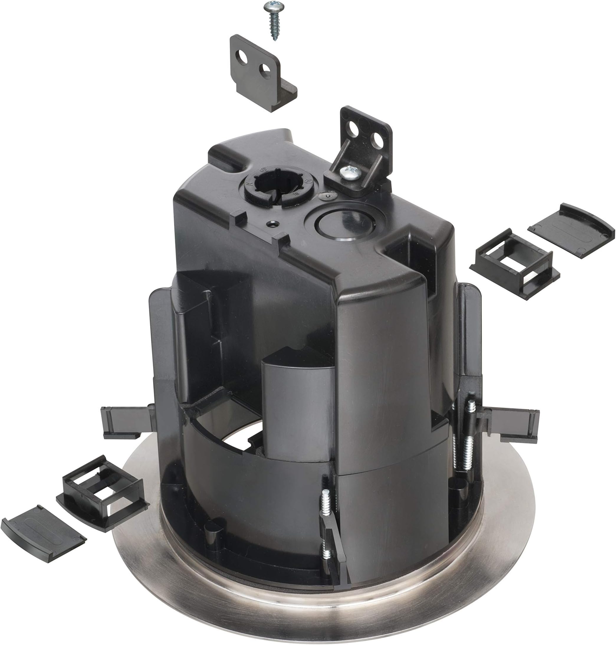 Arlington FLBR5420 Recessed Power and Data Round Floor Box (Nickel)