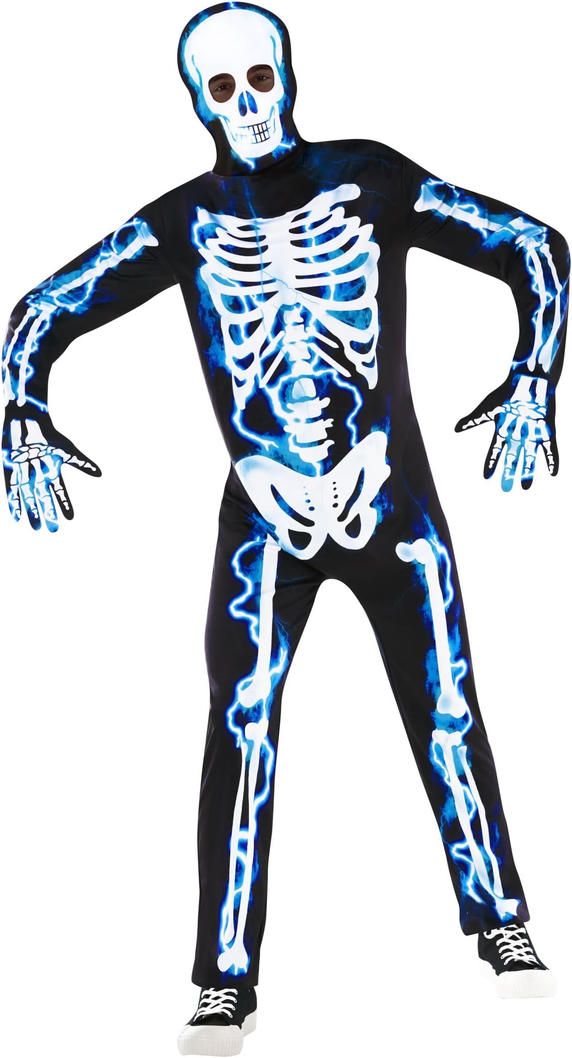 MorphElectric Skeleton Costume Men, Mens Skeleton Costume Adult Skeleton Jumpsuit Men, Mens Skeleton Halloween Costumes, Mens Skeleton Halloween Costumes Adult