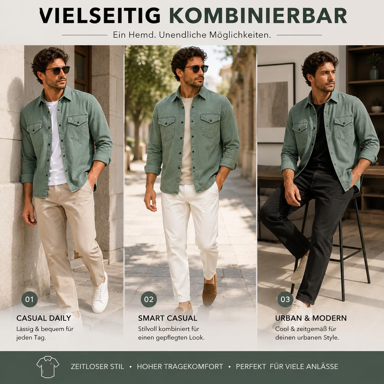 Redbridge Premium Denim Hemd Jeanshemd Baumwolle Casual