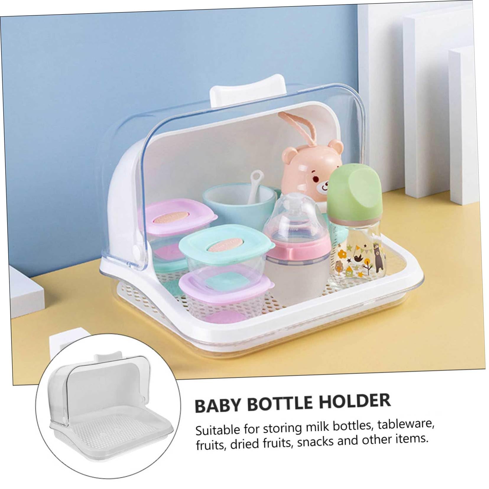 Aufbewahrungsbox für Babyflaschen aus Pp Sichere Babyflaschen Trockenbox mit Klappbarem Deckel zur Hygienischen Lagerung und Abtropfung