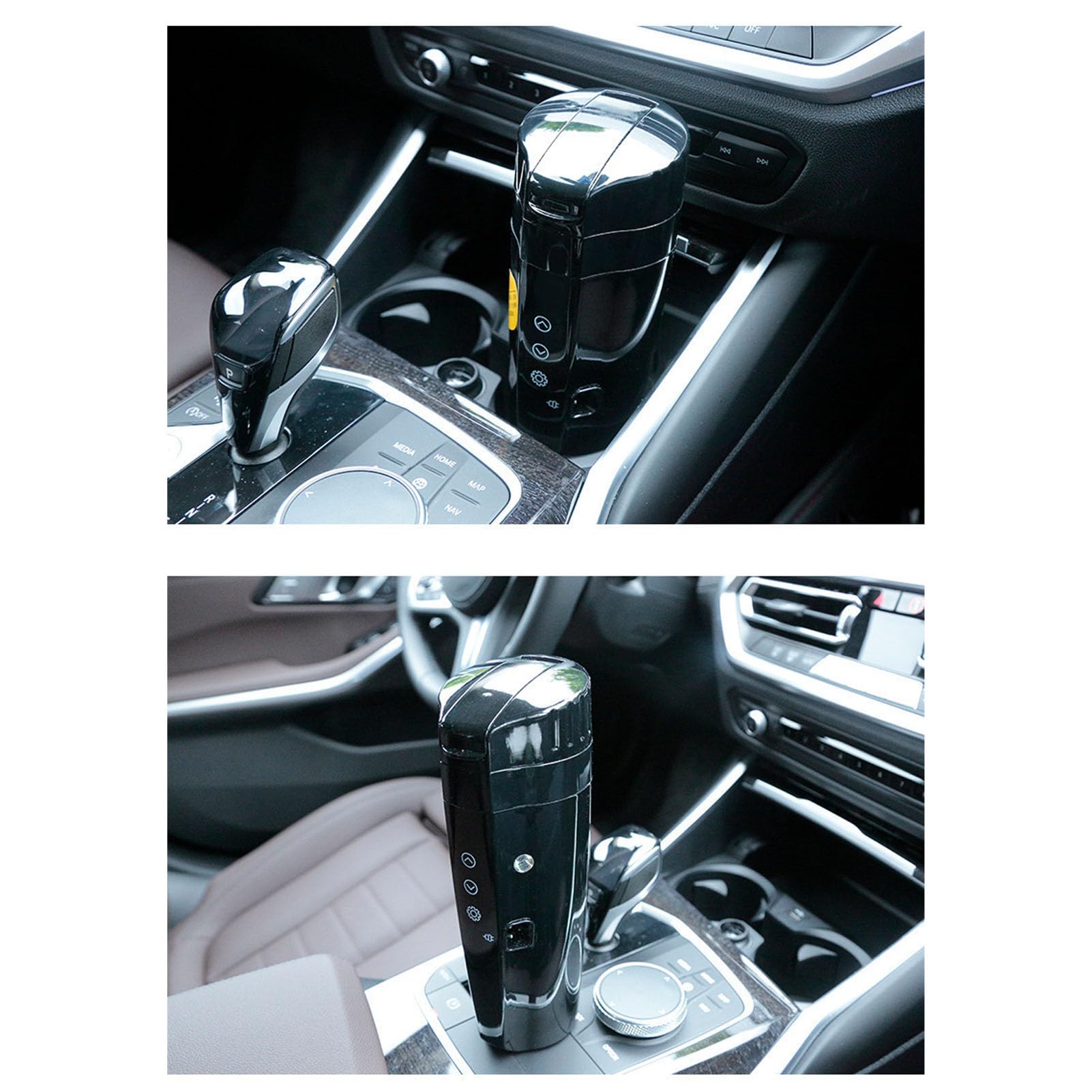 400ML Taza Eléctrica Calefactable, Taza de Auto de Acero Inoxidable 304 con Pantalla LED y Control de Temperatura, para Viajes Oficina Camión SUV