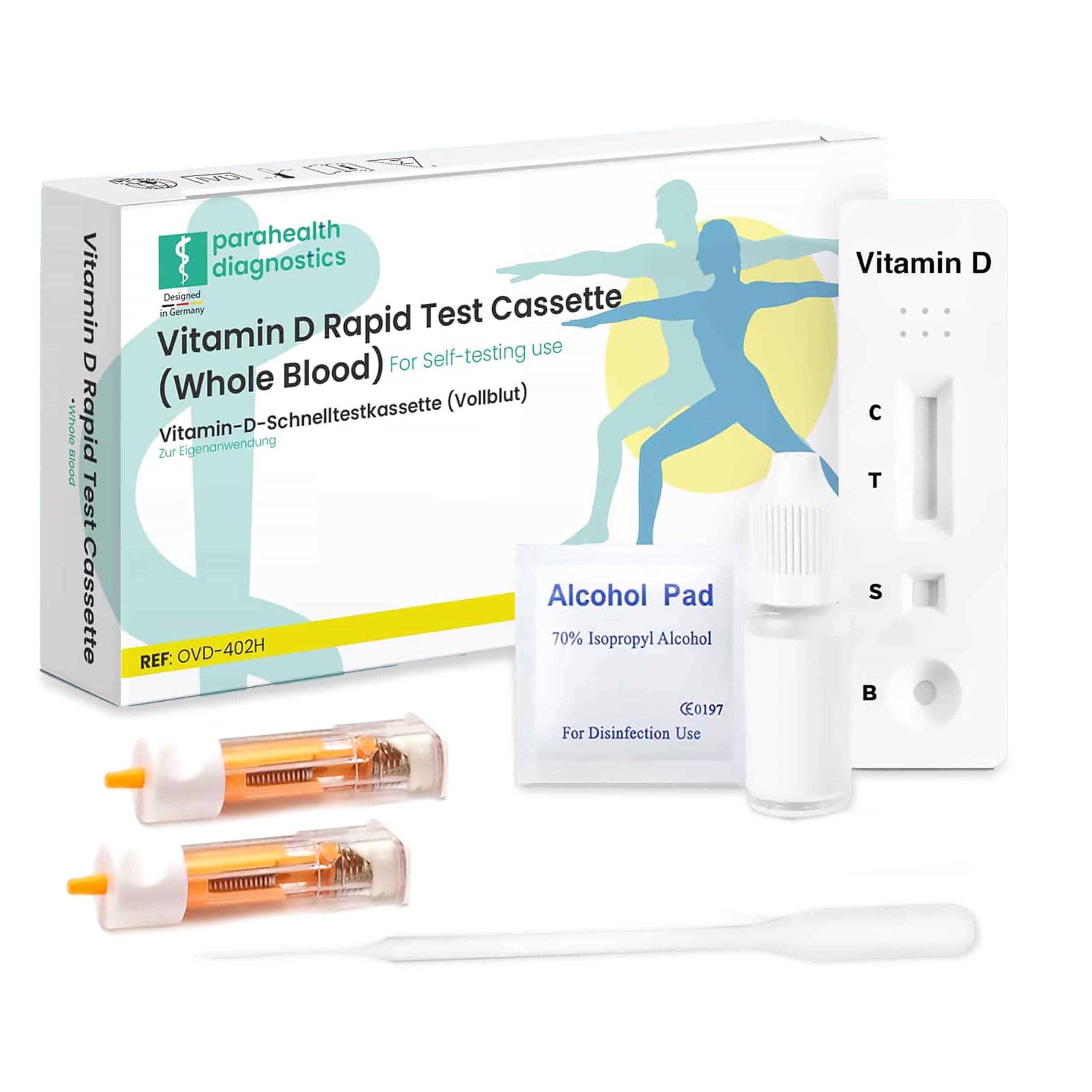 diagnostics 10 sztuk samodzielnego testu witaminy D do domu – wygodne mierzenie wartości witaminy D i wykrywanie niedoboru – wynik w ciągu 10 minut