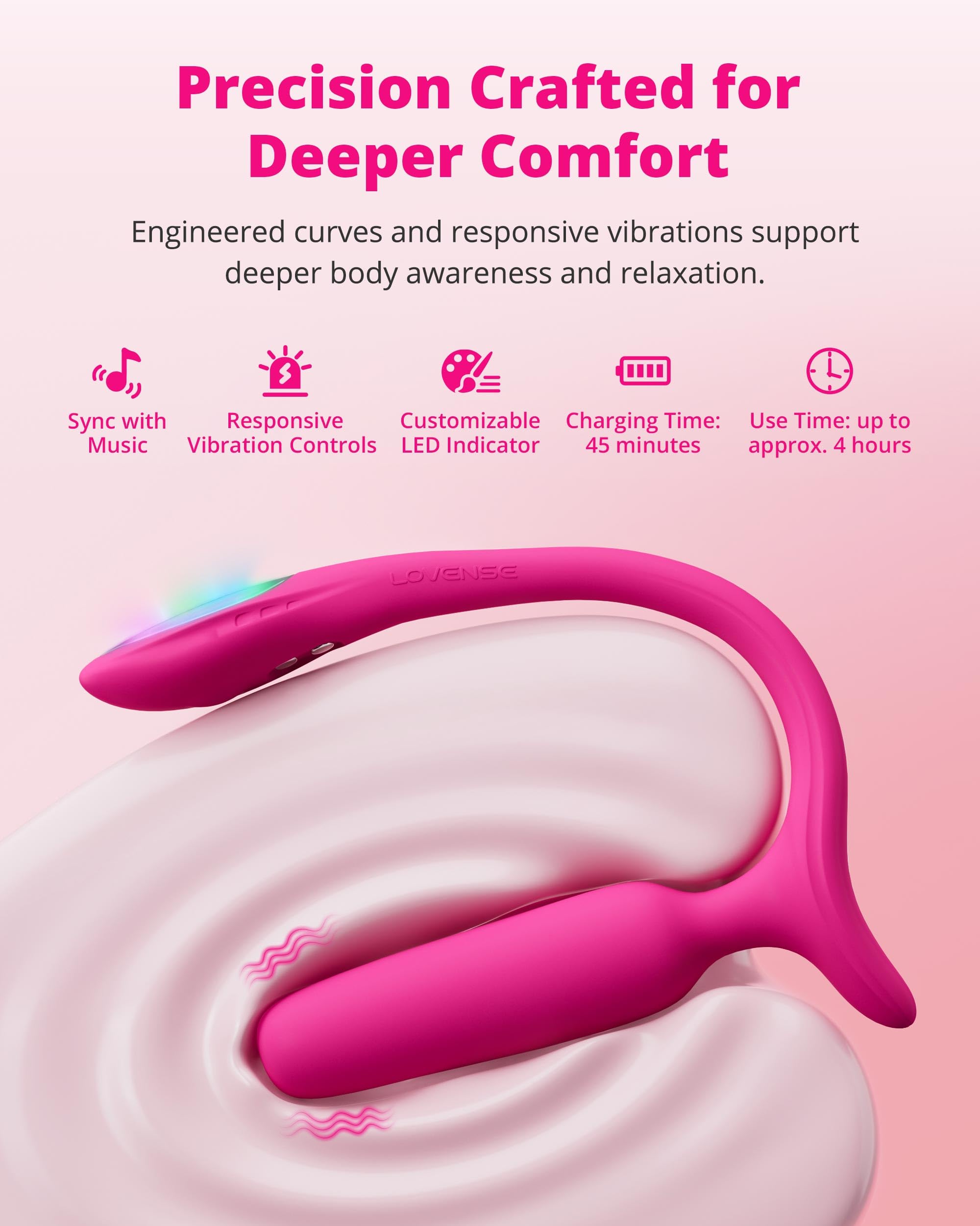 LOVENSE Lush Anal Vibrating Butt Plug Sex Toys, App Controlled Vibrator with LED Light, Small Anal Plug Adult Sex Toys & Games for Men Women Couples, Beginners-Friendly, Waterproof, Rose