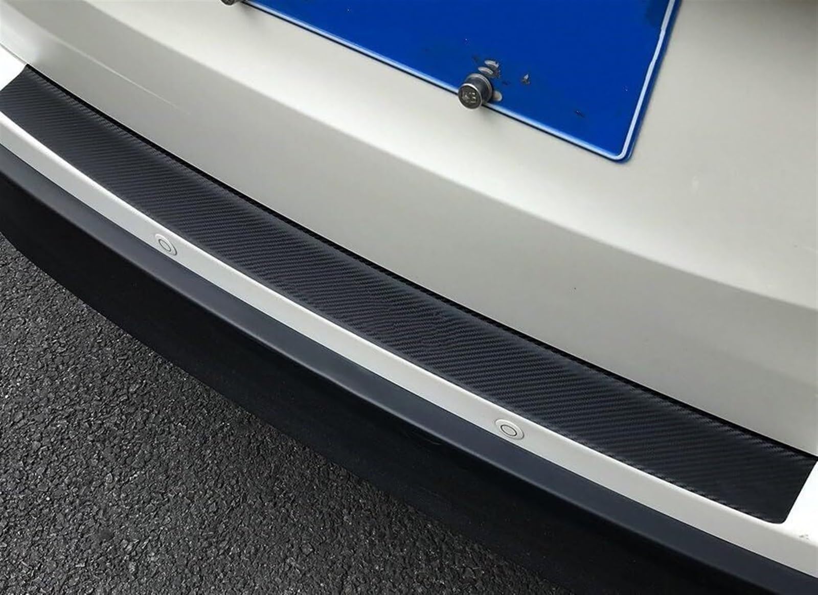 Tira Protectora de Parachoques Protector de Fibra Carbono para el Maletero Trasero del Coche, Pegatinas Decorativas para para Nissan Leaf
