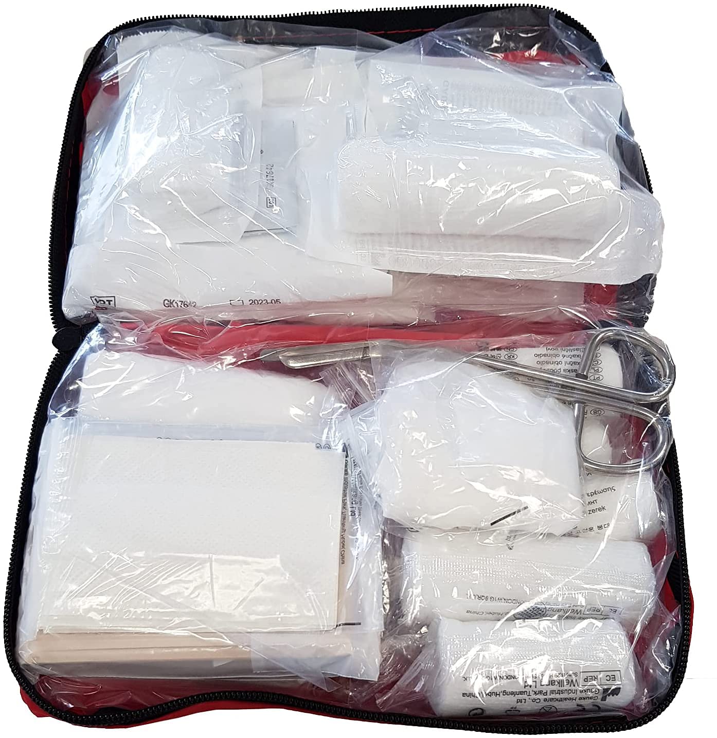 Bolsa de primeros auxilios para automóvil rojo 10039