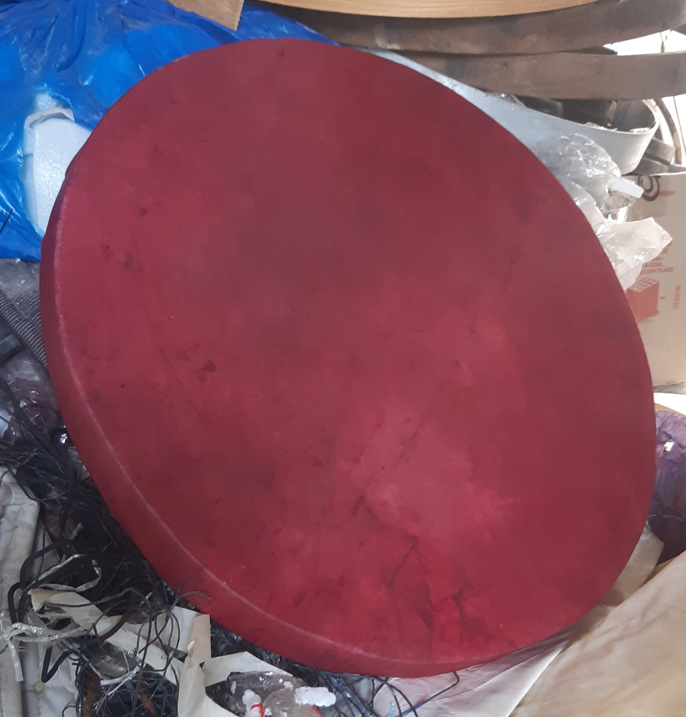 Tamburo nativo sciamanico da 35,6 cm, suono profondo e morbido, colore rosso ciliegia bufalo, tamburo sciamanico fatto a mano, percussioni, meditazione yoga, celebrazione eventi + battente, mazzuola