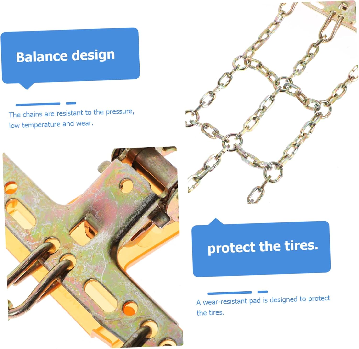 Snow Chains for Tires Ice Chain Suv Car Winter Strap Balance Design Wear Resistant Pad