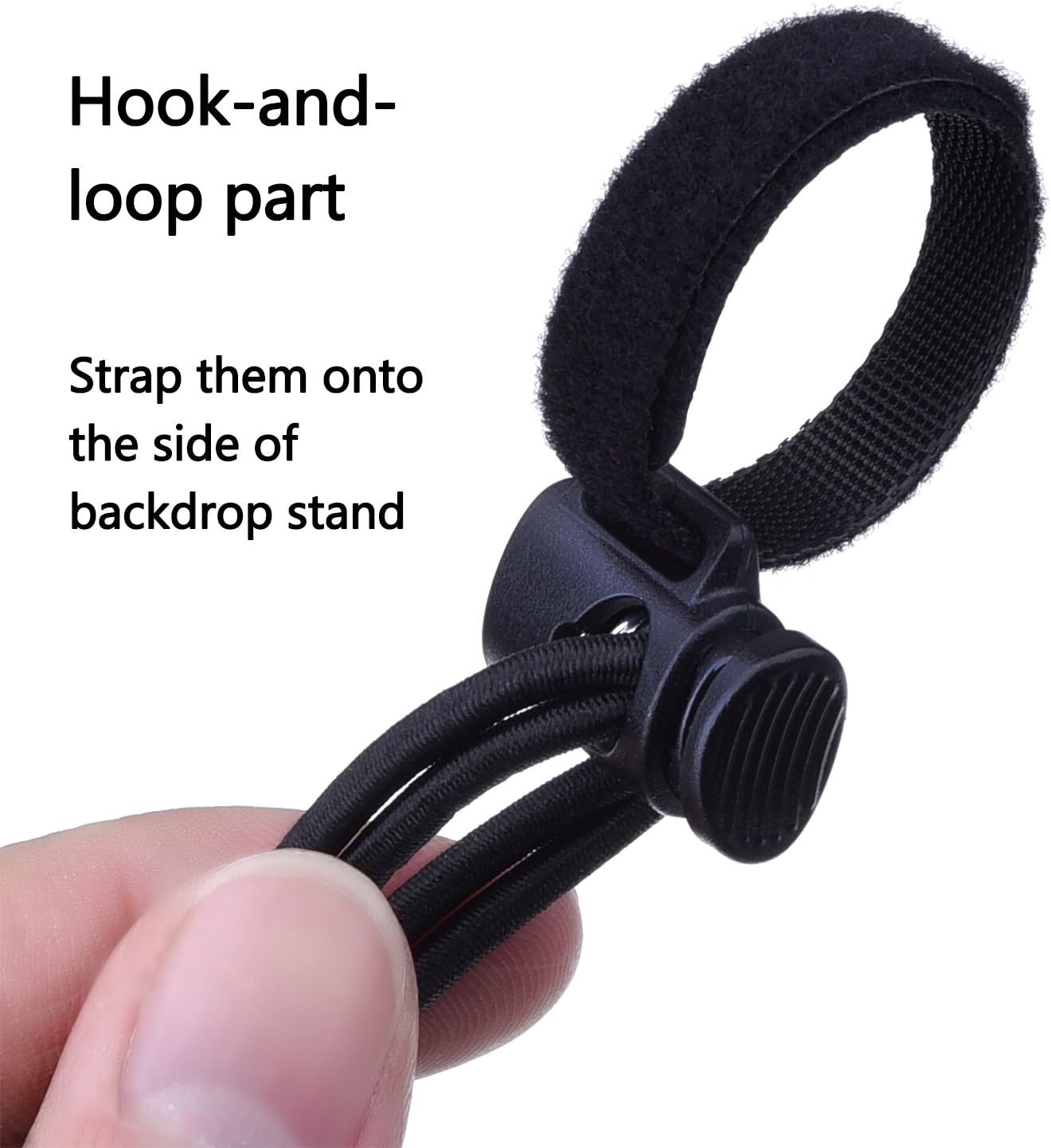 Backdrop Background Clips Holder for Photo Video Studio, 12 Pack, Black
