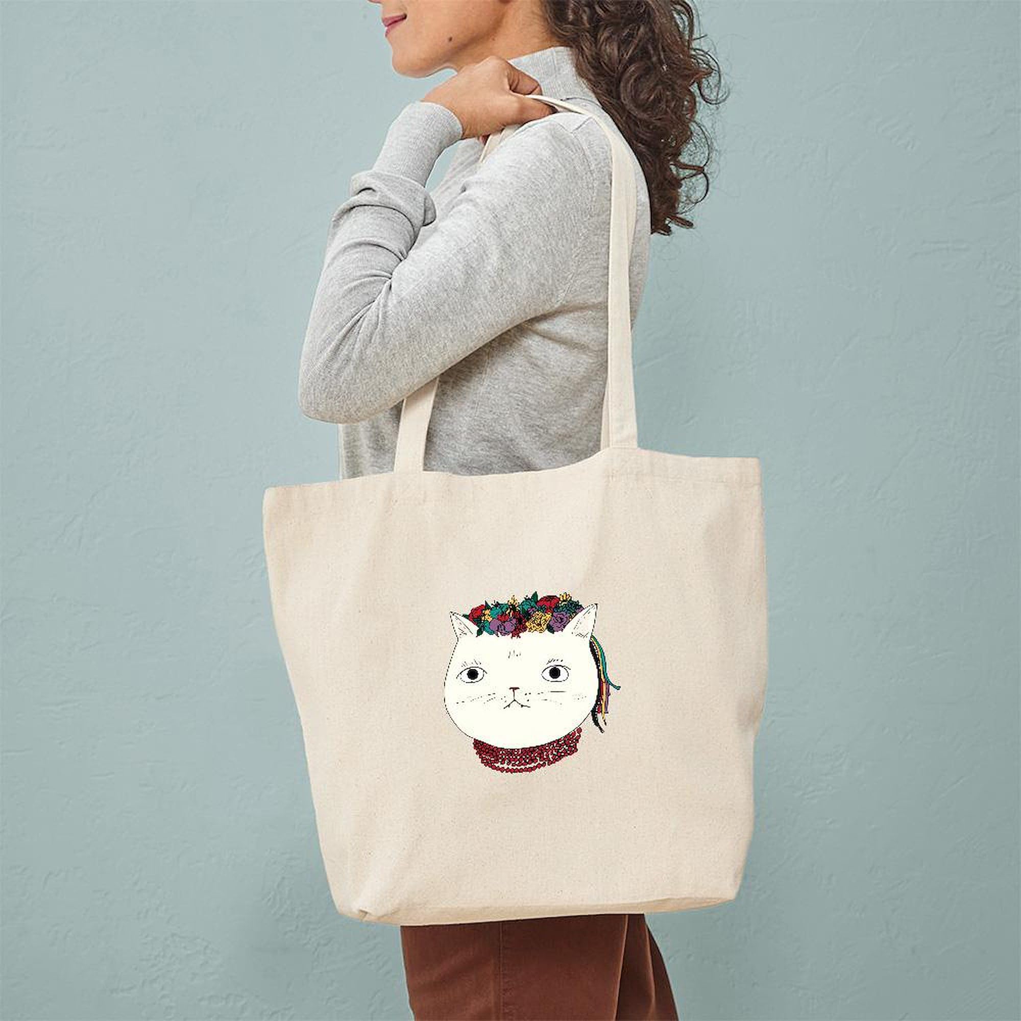 CafePress Vintage Ukraine Canvas Tote Bag - Reusable Natural Shopping Bag, Eco-Friendly Grocery Tote - View #3