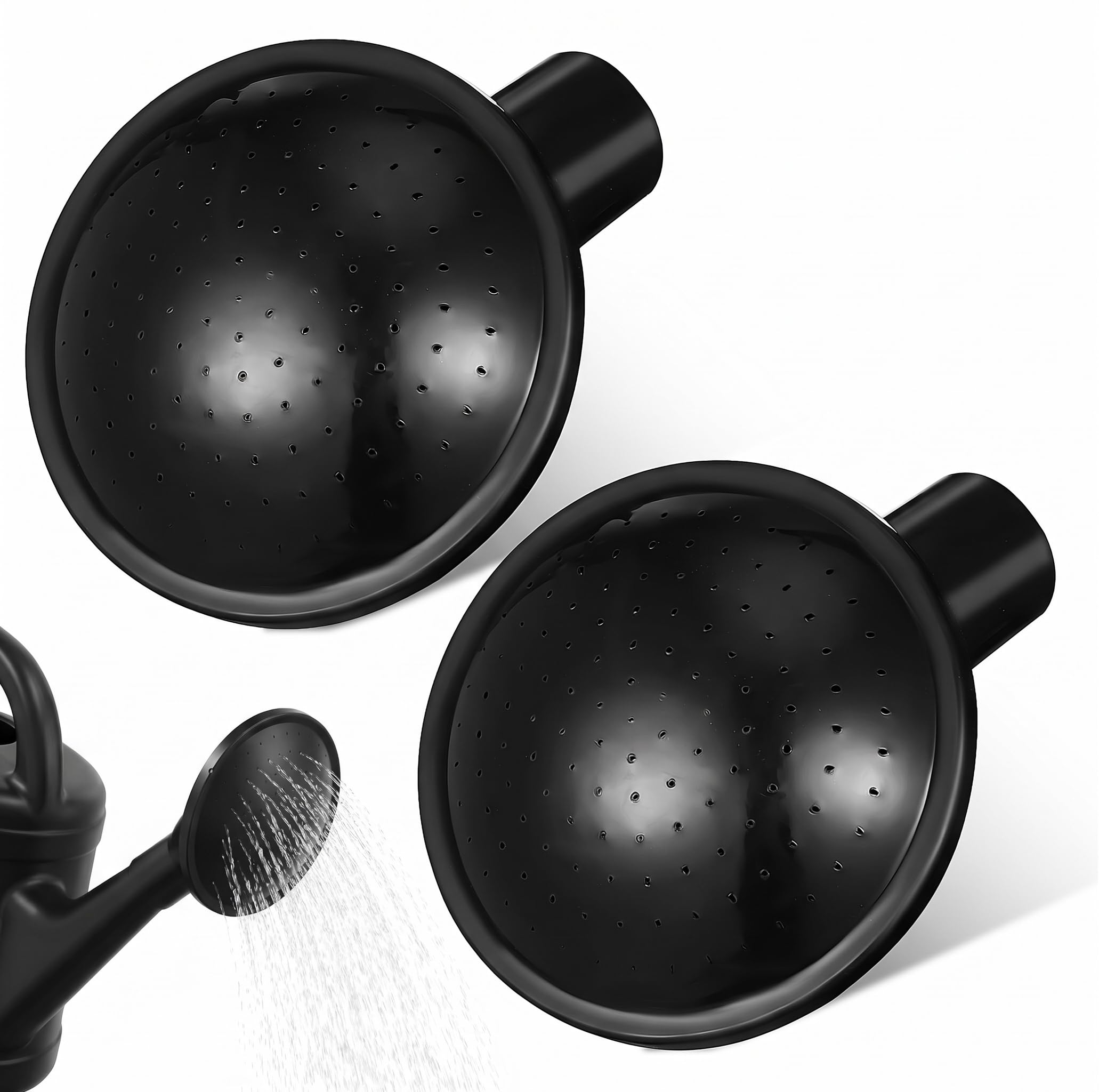 Housoutil Watering Can Rose Head Replacement Fits 2.3cm Spout, 2 PCS Plastic Watering Can Rose Sprinkler Nozzle for Outdoor Indoor Garden, Fine Spray Spout Attachment for Seedlings Plants