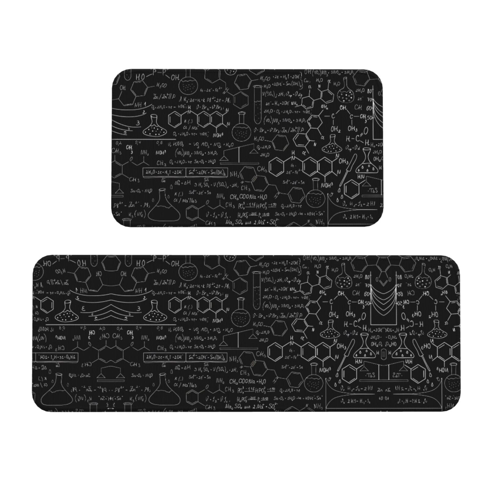 Juego de 2 alfombrillas de cocina con base antideslizante y diseño abstracto