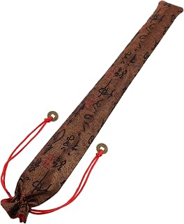 Hemobllo Bolsa De Almacenamiento Plegable Para Ventilador. Recuerdos De Chinesestyle Abanico De Mano Plegable Manga De Abanico Chino Bolso Abanico De Madera Bordado De Alambre Dorado Yellow