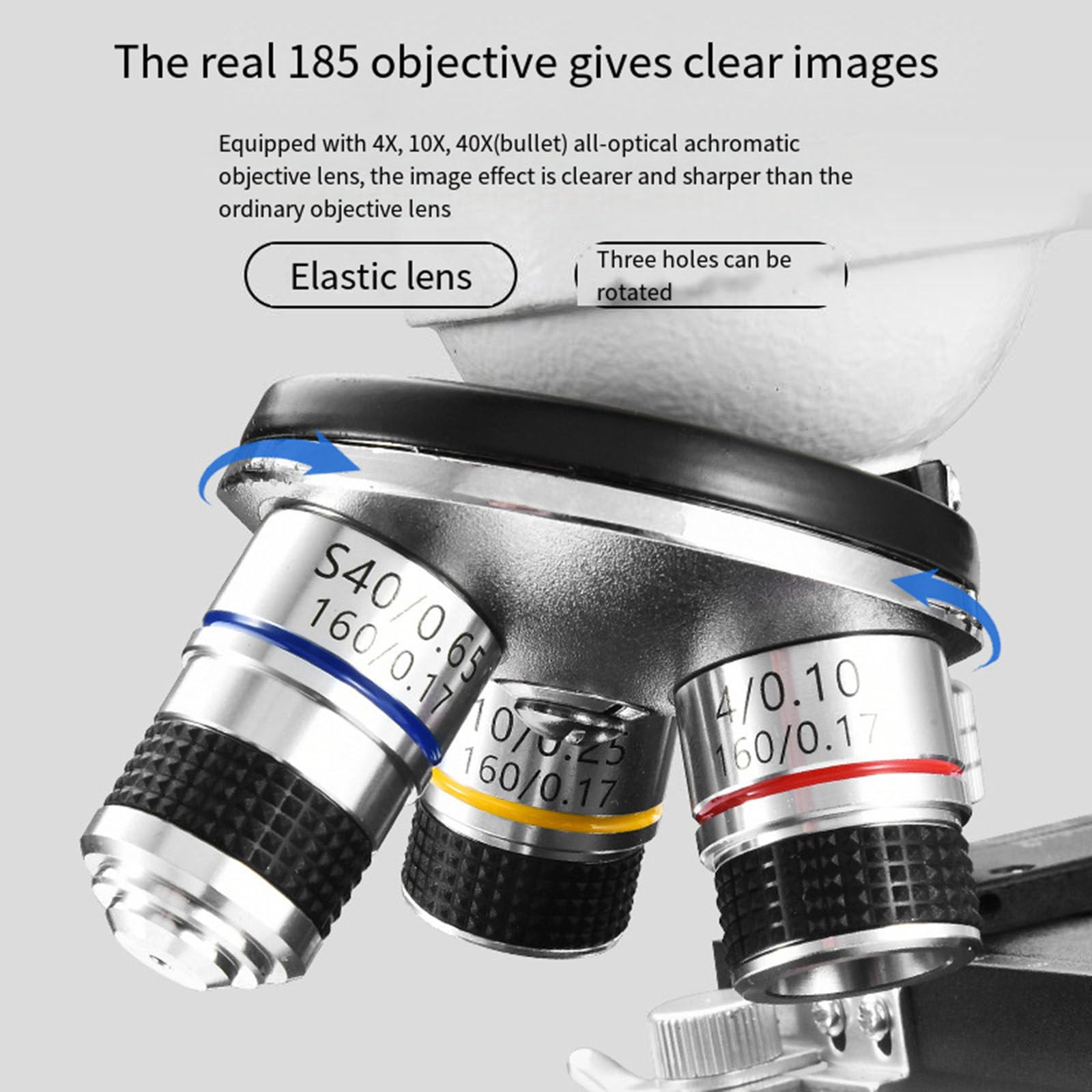 Microscopio de laboratorio de 1200 aumentos, fuente binocular, microscopio óptico estereoscópico ajustable, enseñanza de biología profesional