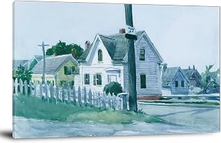 41+ Edward Hopper Prints Framed White House with Dormer Window by Edward Hopper Poster Decorative Painting Canvas Wall Art Living Room Posters Bedroom Painting 12x18inch(30x45cm)