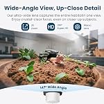 litokam 2K 3MP Aquarium & Terrarium Pet Camera, 2.4G&5Ghz WiFi Window Bird Feeder Camera, Anti-Glare Fish Tank Camera, 147° Wide Angle, Easy & Quick Install, 24/7 Recording