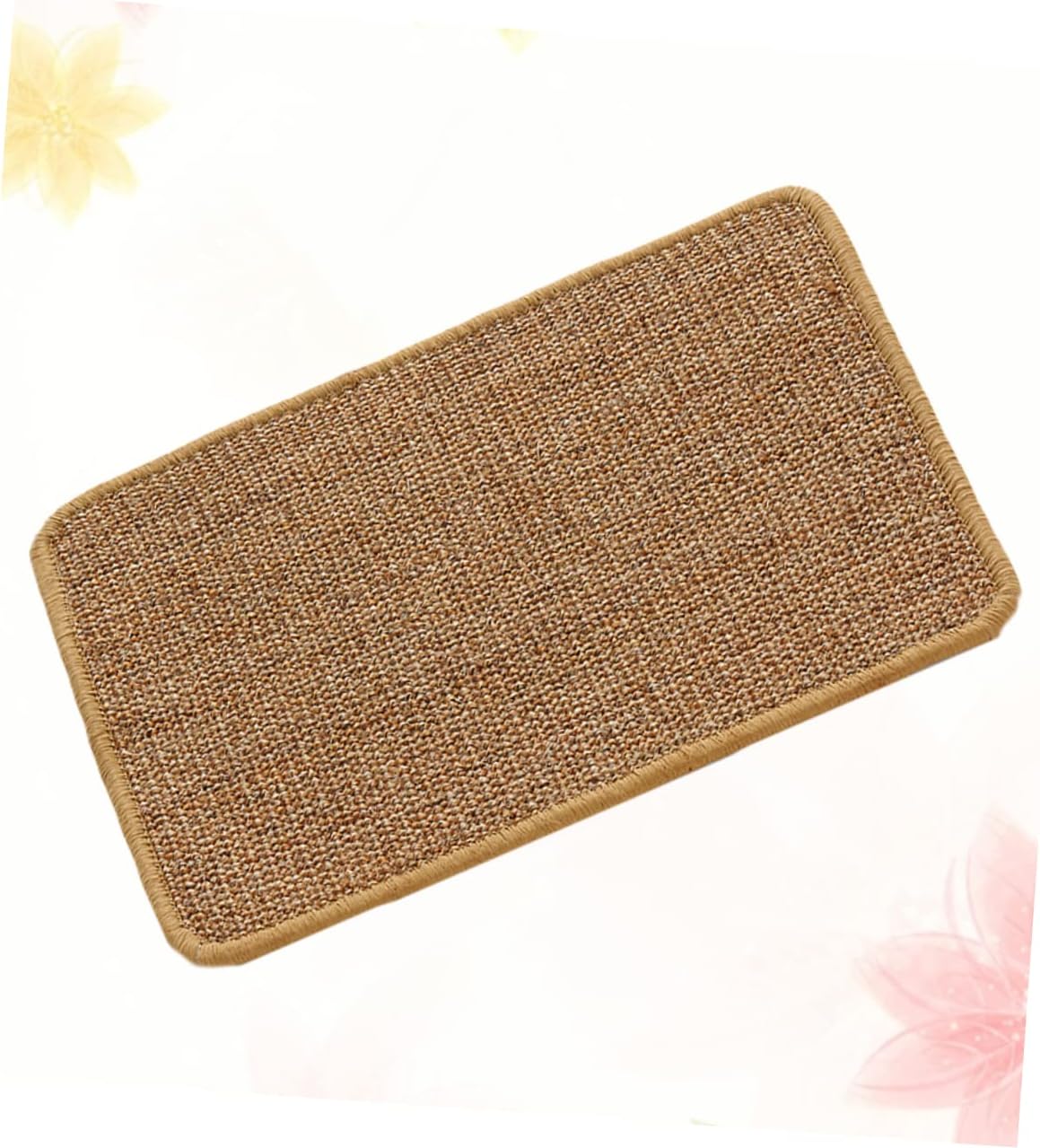 Mikikit Cat Sisal Grinding Claw Mat Durable Pet Scratcher for Furniture Protection Soft Flax Material for Cats and Kittens Multi-Functional Sleep and Scratch Pad