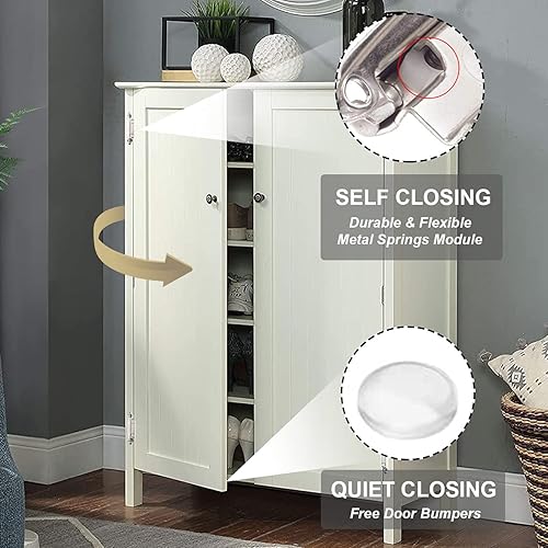 Vista 5 de Double Elite Bisagras de gabinete de níquel cepillado satinado de 3/8 pulgadas, 25 pares (50 unidades), bisagras de cierre automático para armarios