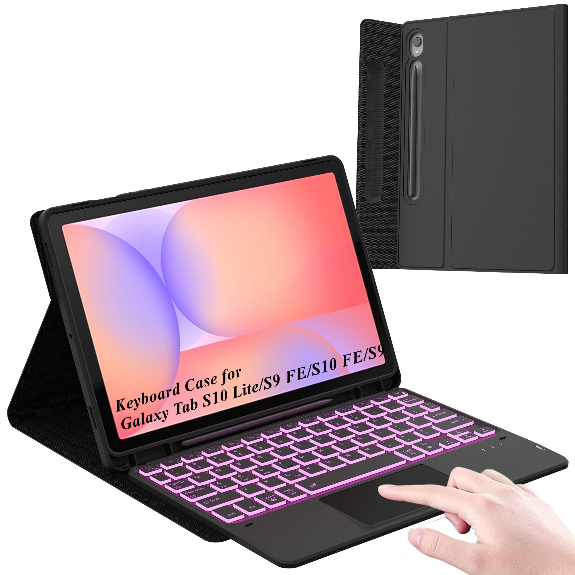 Amazon.com: 7 Color Backlit Keyboard Case for Samsung Galaxy Tab