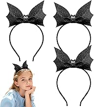 3 Pcs Halloween Bat Headbands, Bat Wings Headband, Black Bat Headbands, Halloween Headbands, Witch Costume Accessories for Adults Kids Men Women