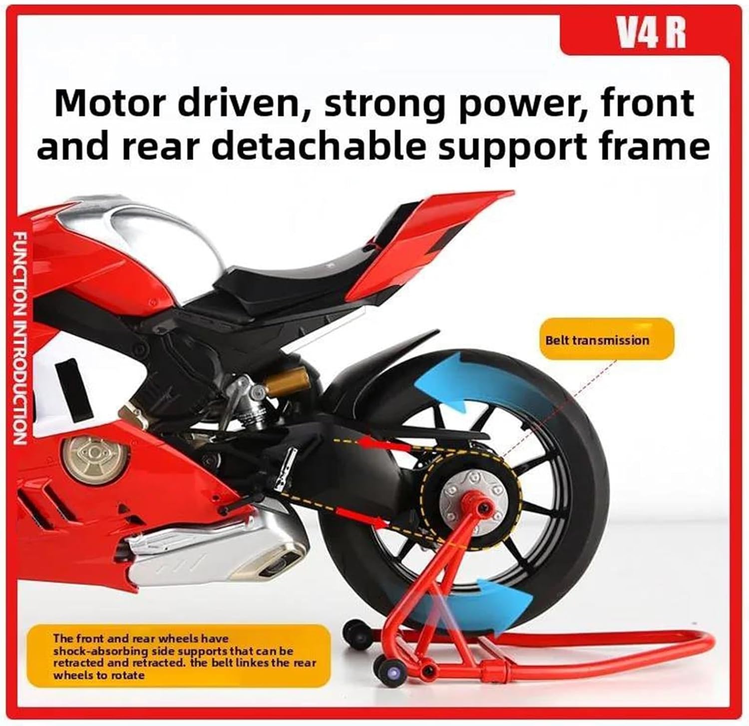 Collection 1/6 Motorcycle Model Diecasts Portable Racing Finger Motobike Simulation Collection Toys for Ducati V4R