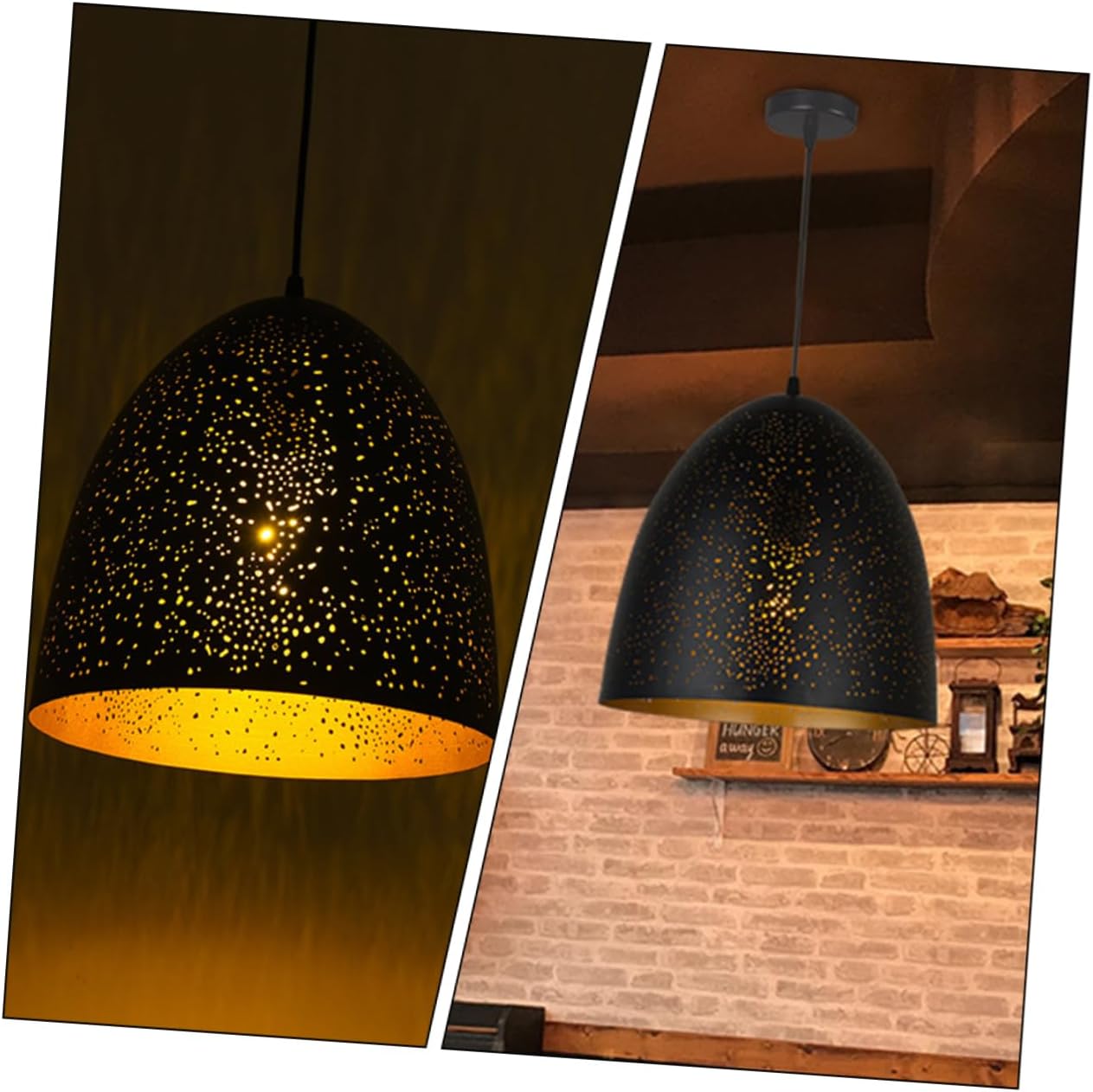 Hemoton Lamp Shade Hollow Out Iron Table Lamp Cover Design Decorative Light Fixture Diameter and Eye-caring