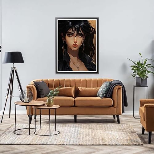 Miniatura 3 de Kits de pintura de diamantes para mujer para adultos, pintura con caricatura artística de diamantes, taladro completo redondo, diamantes de