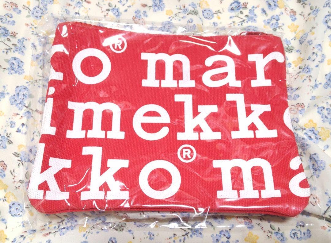 Amazon.co.jp: marimekko ムック本 付録 ポーチ 赤 レッド