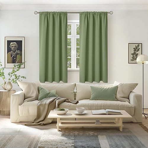 Miniatura 10 de Cortina opaca BGment con hueco por el que pasa la barra, 2 paneles, Tela, Gris oscuro