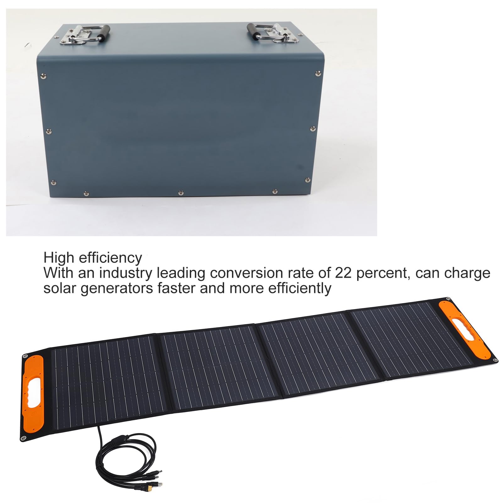 Panel Solar Portátil de 100W 18V, Panel Solar Plegable con