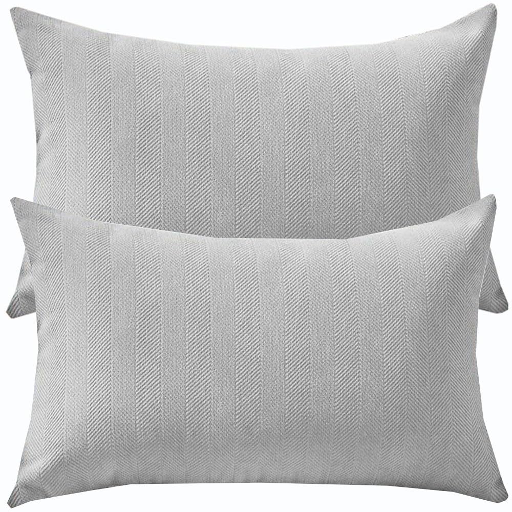 Swj-Swjssb Light Gray Pillow Cases 50X70 Cm Extra Large Cushion Covers 40X60, 30 X 70,30X50,30X60 Cm Chenille Pillow Cover With Zipper Decorative Pillowcases For Pillows Sofa Bed Couch(,40X60 Cm Set Of 2)